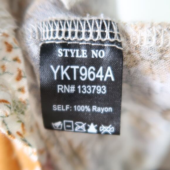 POL Toffee Floral and Lace Patchwork Button Down Shirt M - Picture 7 of 10